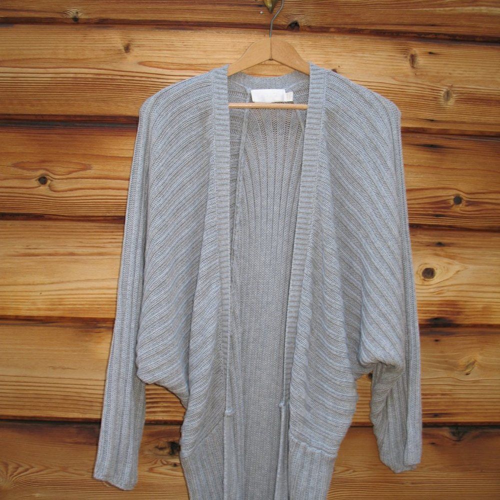 TJD Gray Duster Cardigan Sweater - Picture 4 of 8